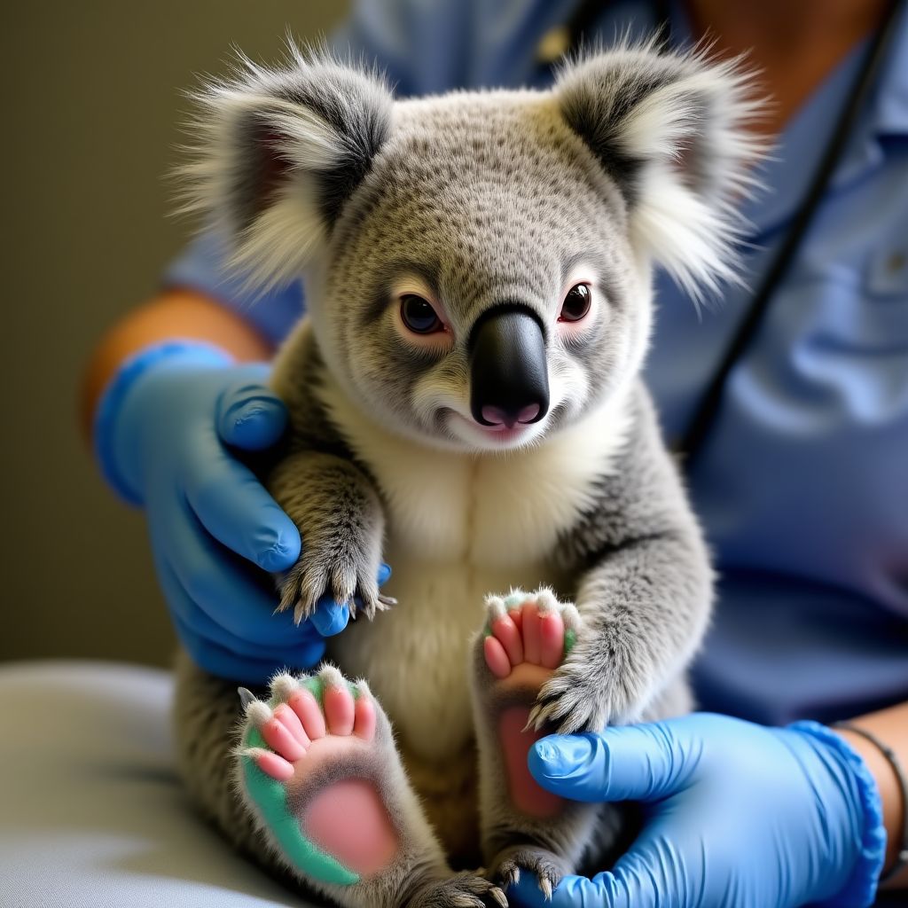 Rescued Koala from Bushfires